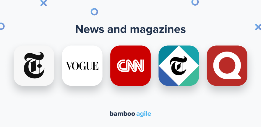 News and magazines - mobile app types