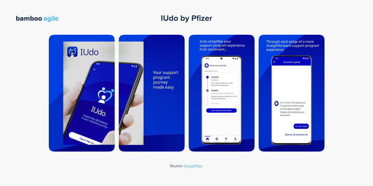 Standalone companion apps. IUdo by Pfizer