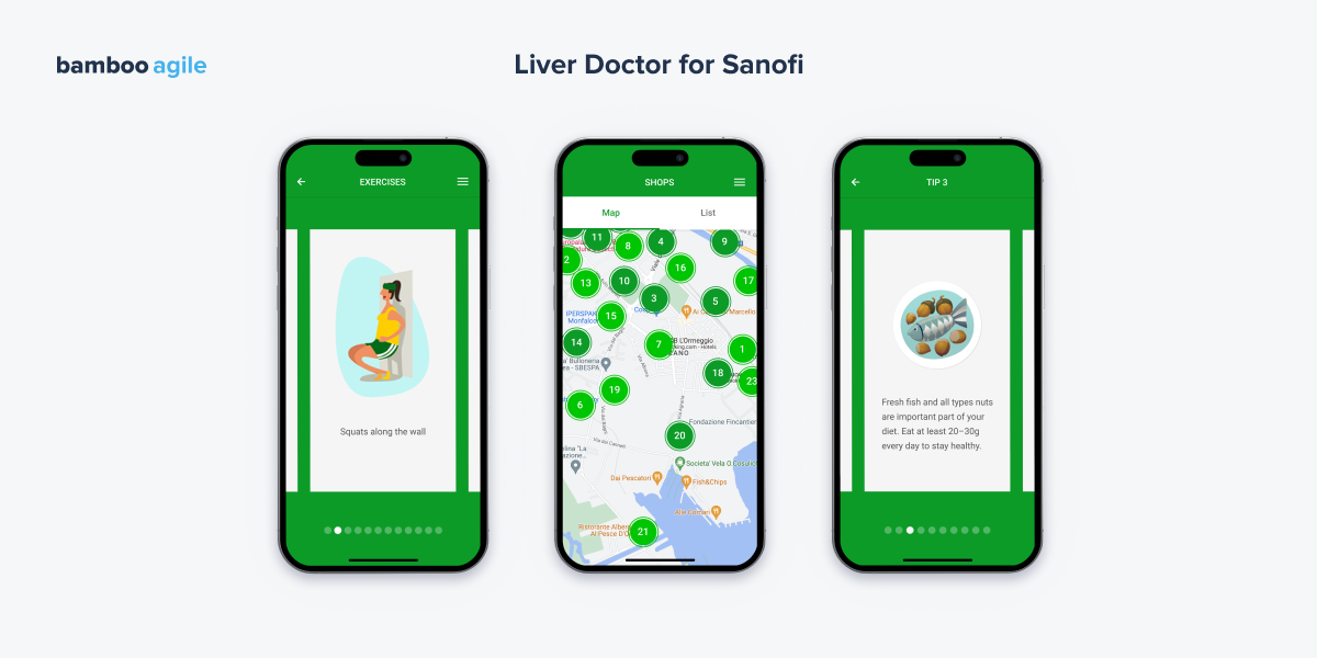 Liver Doctor app by Sanofi and Bamboo Agile