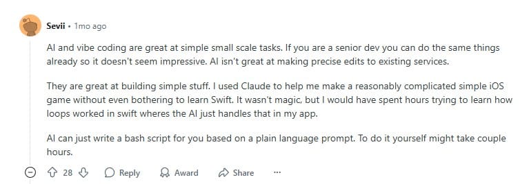 AI for quick‑and‑dirty tasks